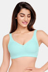 Juliet Padded Non-Wired Full Coverage Minimiser Bra - Powder Blue — thumbnail 1